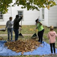 On Saturday, Nov. 13, 35 volunteers gathered at the rectory for a workday. KEN BOCCINO PHOTO
