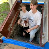 In late June the youth of St. Peter's, Mountain Lakes, joined by others, did a mission "trip" to paint the house. PHOTO COURTESY ST. PETER'S, MOUNTAIN LAKES