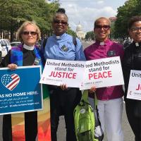 The Rev. Diana Wilcox with Methodist clergy. PHOTO COURTESY DIANA WILCOX