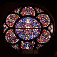 The rose window at Holy Communion, Paterson. NINA NICHOLSON PHOTO