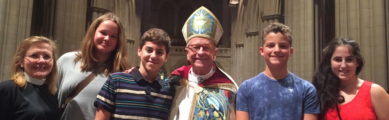 Youth from St. James, Upper Montclair with Bishop Gene Robinson at the National Acolyte Festival. PHOTO COURTESY ST. JAMES, UPPER MONTCLAIR