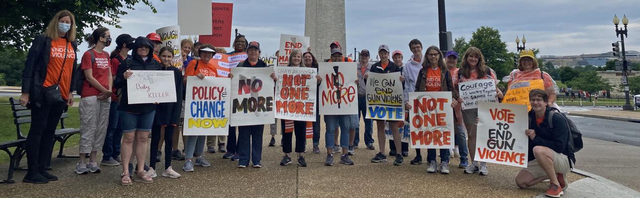 Members of the Diocese of Newark, with other New Jersey Episcopalians and Lutherans, at the June 11 March for Our Lives in Washington, D.C.