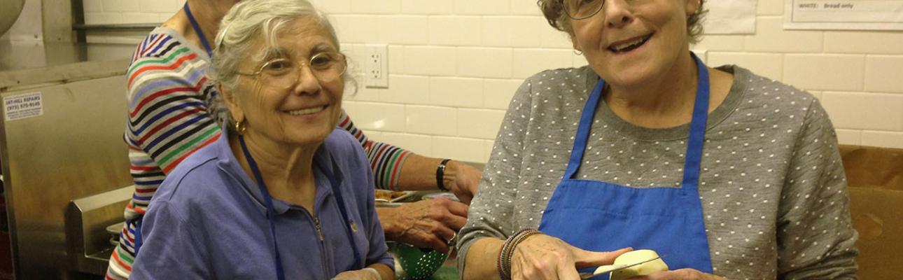 Volunteers at Toni's Kitchen.