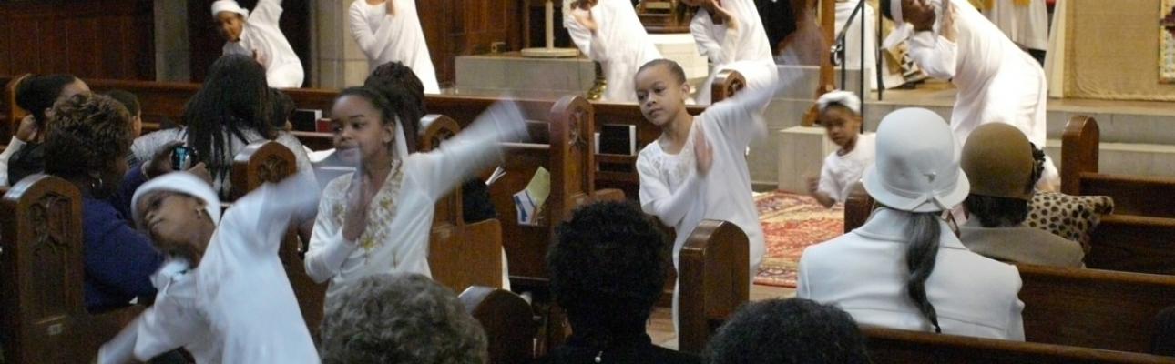 Liturgical dancers at Redeemer, Morristown