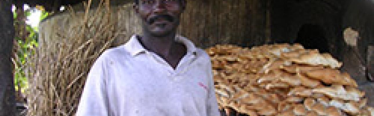 Haitian man baking bread. PHOTO COURTESY ERD