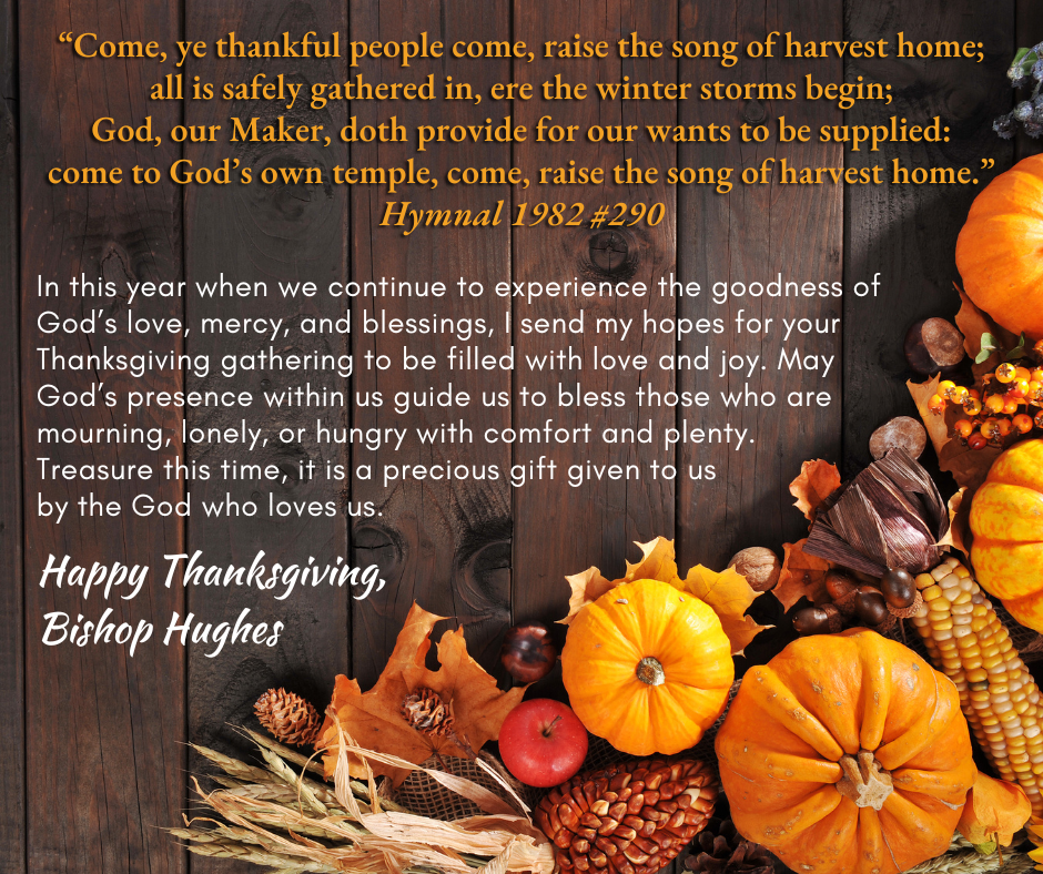A Thanksgiving message from Bishop Hughes