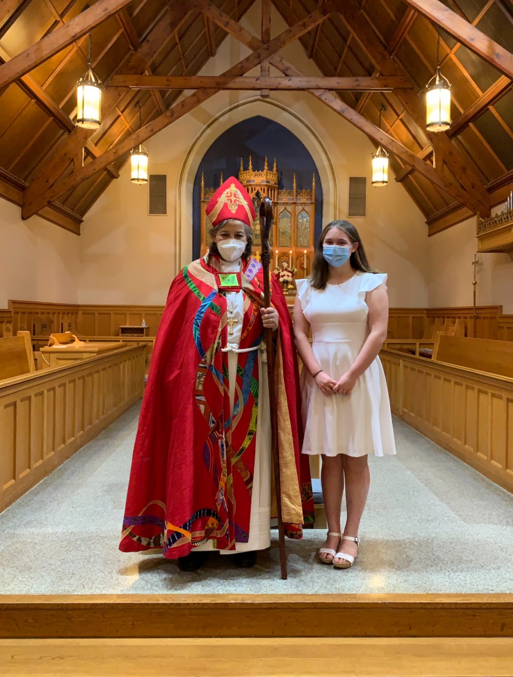 Meredith McKeever with Bishop Hughes, 2021