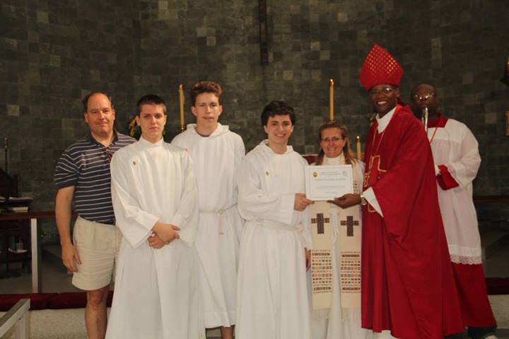 Members of St. James' in Upper Montclair with Bishop Julio Murray of Panama