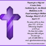 2025 Lenten Series with the Rev. Jim Warnke