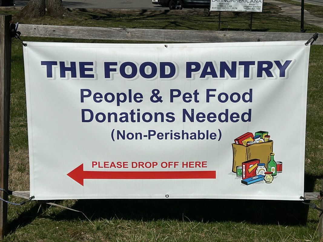 St. Agnes', Little Falls food pantry sign